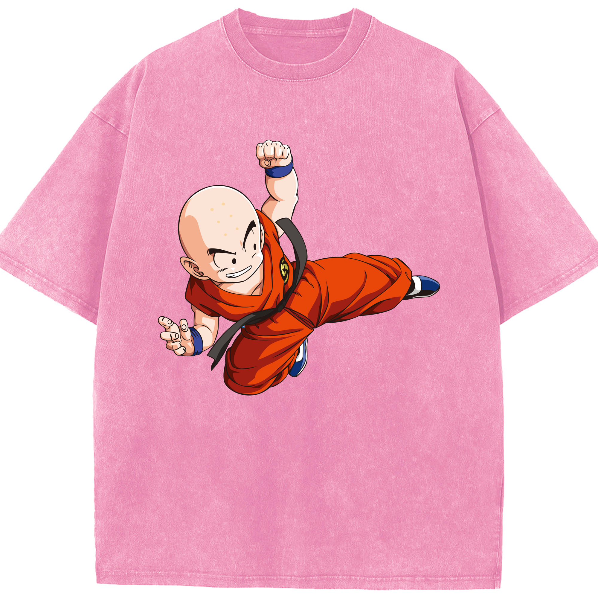 （画像用） ドラゴンボール クリリン DRAGON BALL krillin 綿100% ヴィンテージ風 半袖Tシャツ（フロントプリント）